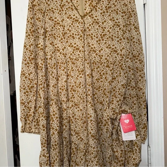 JJs House Yellow Floral Long Sleeve Dress - Picture 5 of 6